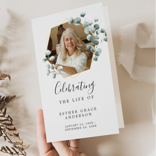 Celebration of Life Funeral Folded Program Flyer (Creator Uploaded)