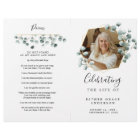 Celebration of Life Funeral Folded Program