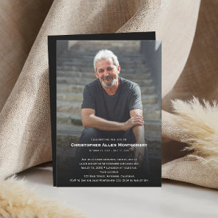 Celebration of Life Funeral Memorial Invitation