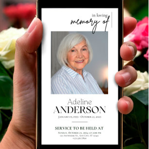 Celebration of Life Funeral Mobile Invitation