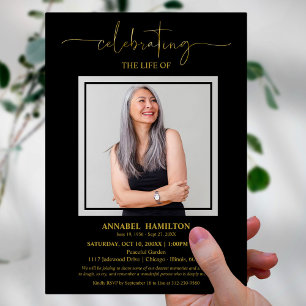 Celebration of Life Funeral Photo Invitation