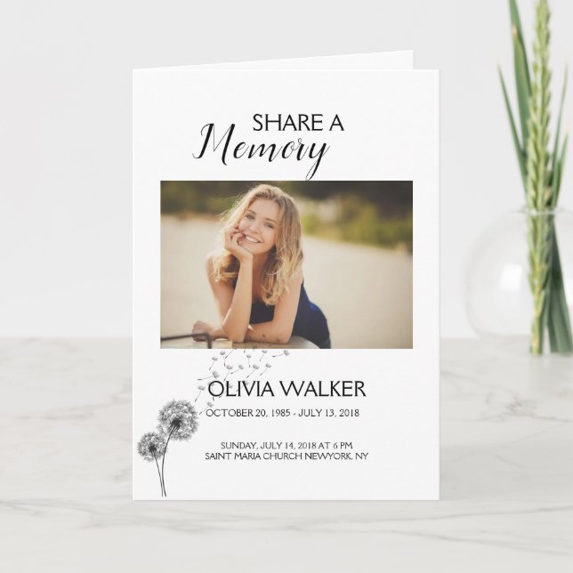 Celebration of Life Funeral Program Programme (Front)