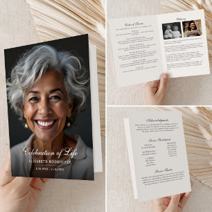 Celebration Of Life Funeral Service Program Card