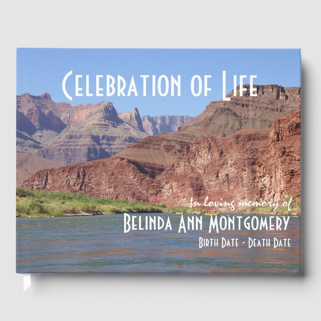 Celebration Of Life Grand Canyon Memorial Guest Book (Front)