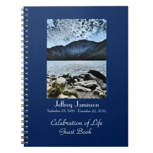 Celebration of Life Guest Book, Lake and Sky Notebook