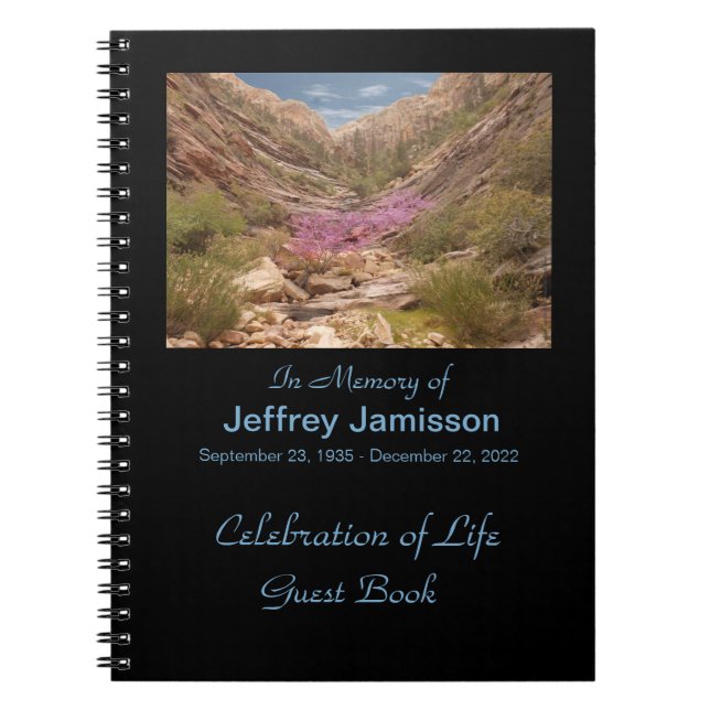 Celebration of Life Guest Book, Terrace Canyon Notebook (Front)