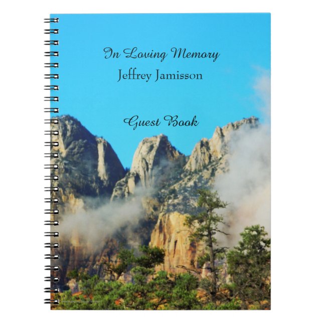 Celebration of Life Guest Book, Zion National Park Notebook (Front)