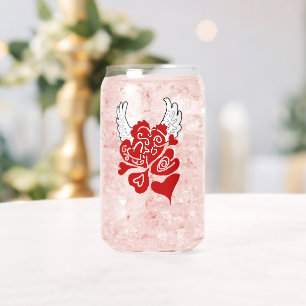 Celebration Of Life Hearts Wings Can Glass