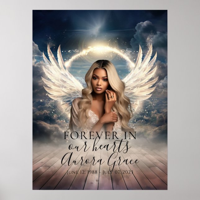 Celebration Of Life Heavenly Memorial Welcome Sign (Front)