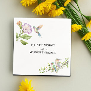 Celebration Of Life Hummingbirds Floral Napkin