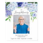 Celebration of Life Hydrangea Funeral Poster