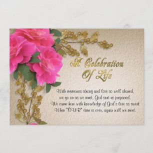 Celebration of life Invitation