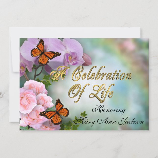 Celebration of life Invitation (Front)