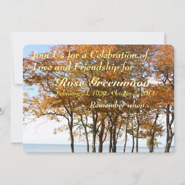 Celebration of Life - Invitation (Front)