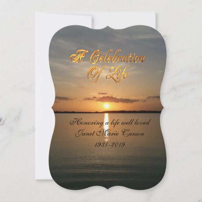 Celebration of life Invitation (Front)