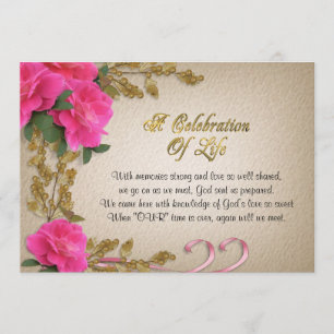 Celebration of life Invitation