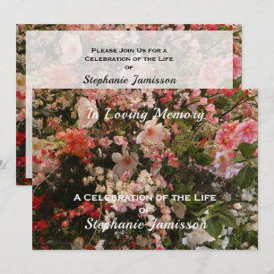 Celebration of Life Invitation Boho Chic Floral