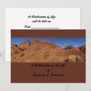 Celebration of Life Invitation, Desert Hills Invitation