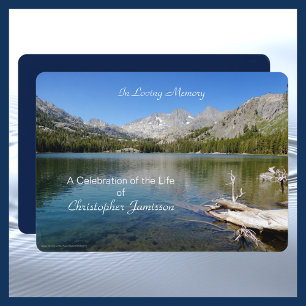 Celebration of Life Invitation, Lake Reflection Invitation