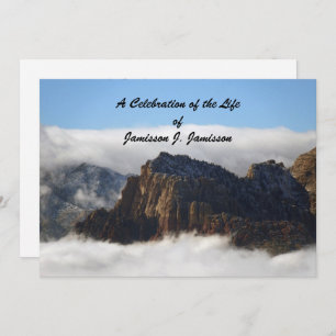 Celebration of Life Invitation, Nestled in Clouds Invitation