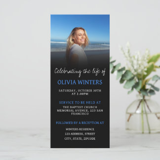 Celebration Of Life Invitation with Photo