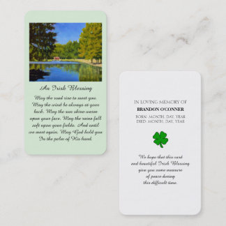 Celebration of Life Irish Blessing Prayer Card