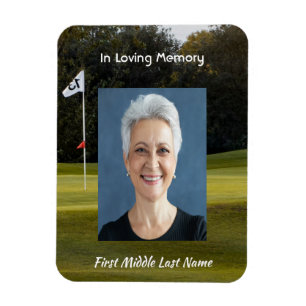 Celebration of Life Keepsake Golf Course Golfing Magnet