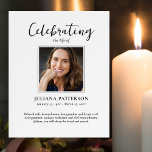 Celebration of Life Large Photo Welcome Funeral Poster<br><div class="desc">This beautiful memorial poster is perfect for greeting family friends as they enter your loved one's celebration of life. The design features a large square photo and 5 lines of custom text. Classic yet unique - this template is so easy to personalise and will make a wonderful memorial keepsake too....</div>