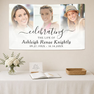 Celebration of Life Memorial 3 Photo Banner