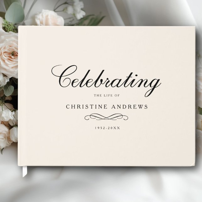 Celebration of Life Memorial–Elegant Minimal Beige Guest Book (Celebration of Life Memorial–Elegant Minimal Beige Guest Book)