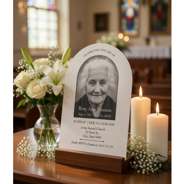 Celebration of Life Memorial Funeral Invitation (Creator Uploaded)