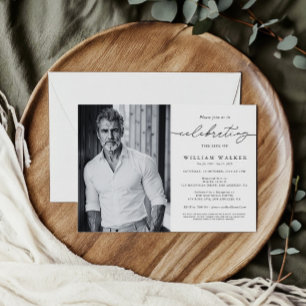 Celebration of Life Memorial Funeral Photo Invitation