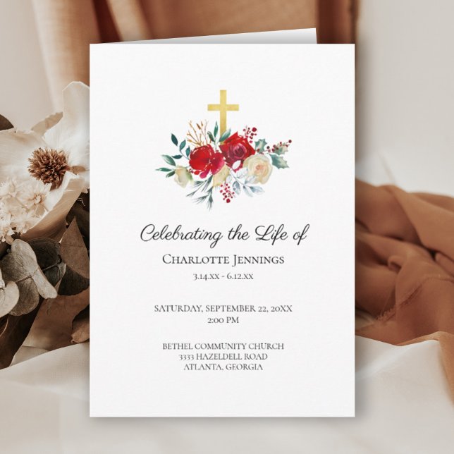 Celebration of Life Memorial Funeral  Programme (Creator Uploaded)