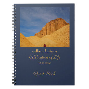 Celebration of Life, Memorial Guest Book, Hiking Notebook