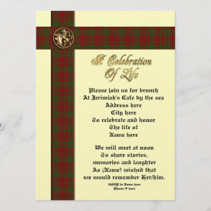 Celebration of life memorial invitation for man