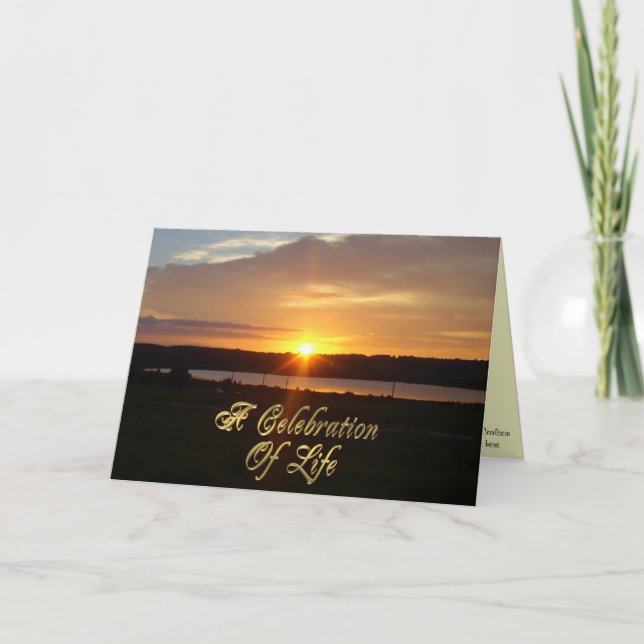 Celebration of life memorial invitation Sunrise (Front)