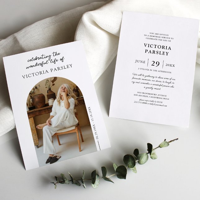 Celebration of Life Memorial Photo Arch Invitation (Creator Uploaded)