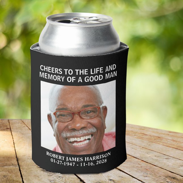 Celebration of Life Memorial Photo Can Cooler (Creator Uploaded)
