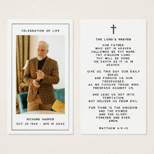 Celebration Of Life Memorial Photo Cross Prayer