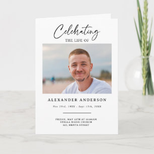 Celebration of Life Memorial Photo Funeral Programme