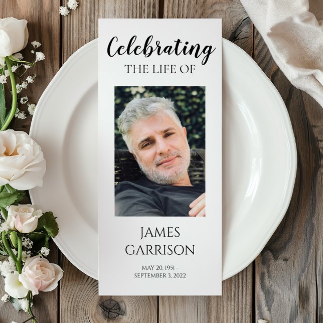 Celebration of Life Memorial Program Obituary Rack Card (Creator Uploaded)