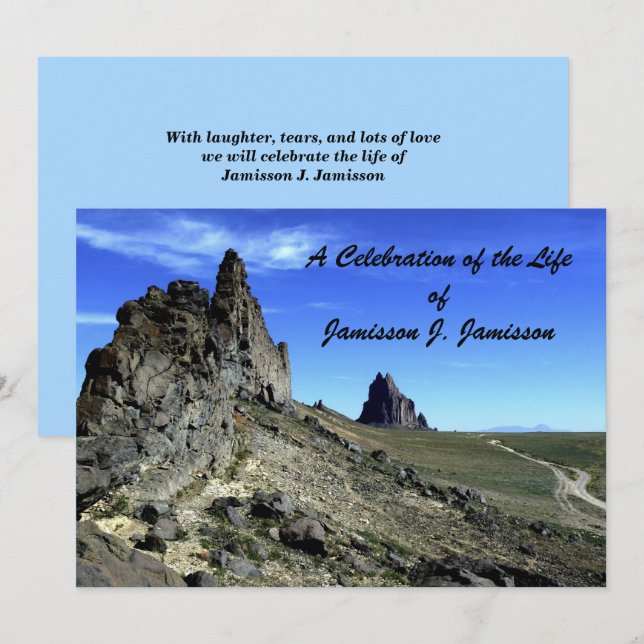 Celebration of Life, Memorial Service Shiprock  Invitation (Front/Back)