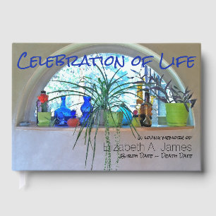 Celebration of Life Memorial Still Life Window Guest Book