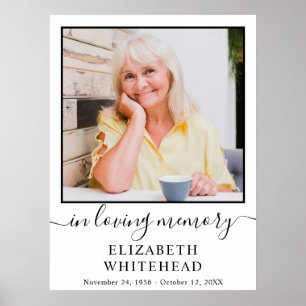 Celebration of Life Minimalistic Photo Poster