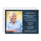 Celebration Of Life Modern Funeral Blue Marble 