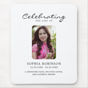 Celebration Of Life Modern Memorial Keepsake Mouse Mat