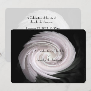 Celebration of Life Modern Pale Pink Swirl Invitation
