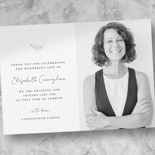 Celebration of Life Modern Simple Minimalist Photo Invitation (Creator Uploaded)