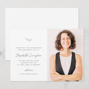 Celebration of Life Modern Simple Minimalist Photo Invitation