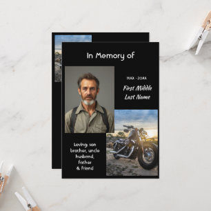 Celebration of Life  Motorcycle Biker Chopper Invitation